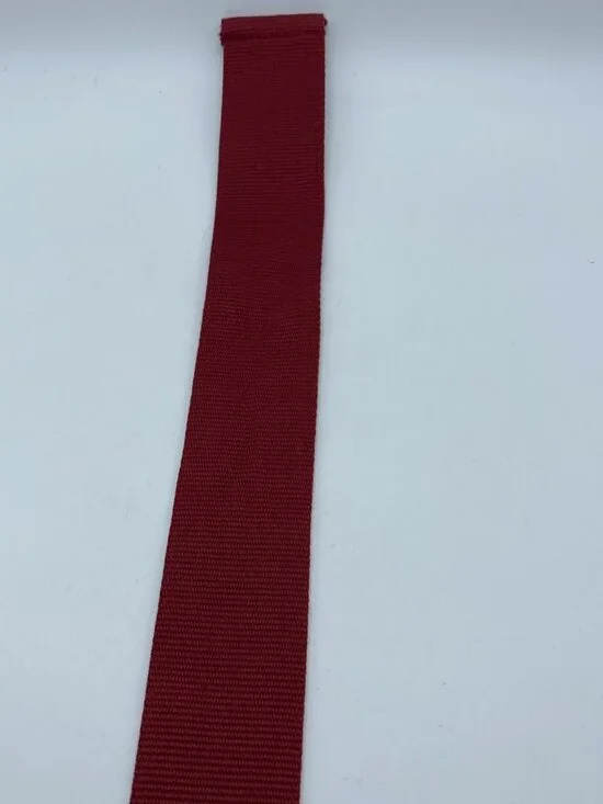 Men’s D-Ring Belt Size L Red Tan Beige Plaid Canvas 42” Casual Preppy Golf - Picture 11 of 11